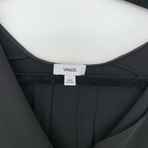 Vince Split Neck Silk Blouse - Picture 5 of 7